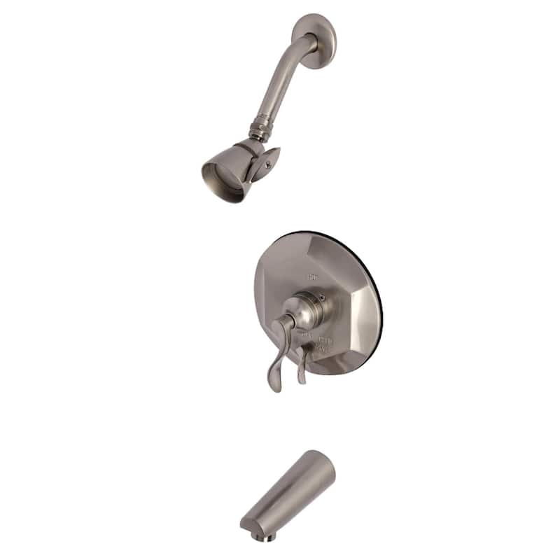 Kingston Brass Tub and Shower Trim Package with 1.8 GPM Single - Brushed Nickel