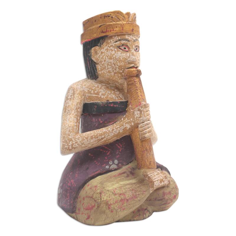 Novica Handmade Morning Healing Wood Statuette