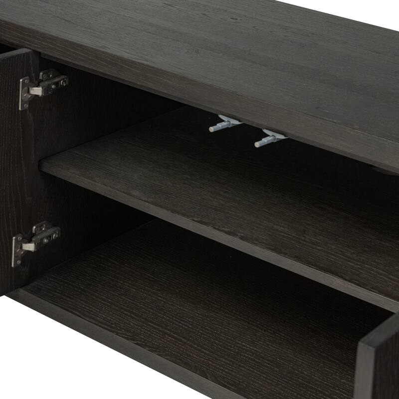 Marie Media Console-Smoked Black Oak Veneer