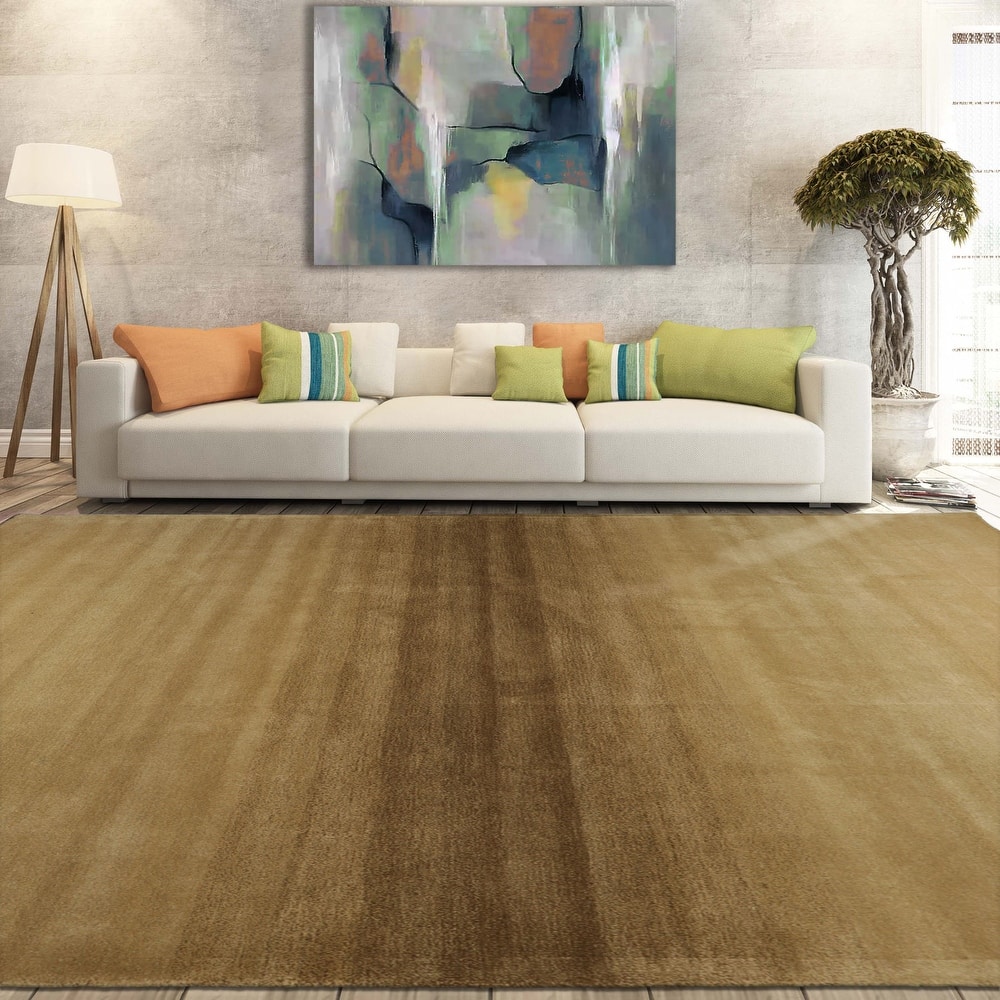 Multi Color Coral Ombre Designer Wool Rug for Modern Interiors