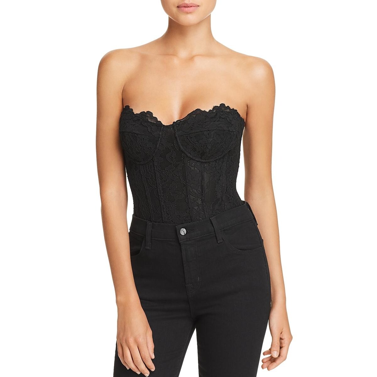 strapless bustier bodysuit