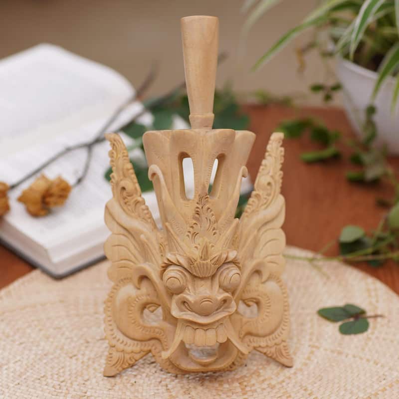 Novica Handmade King Bedaulu Wood Mask
