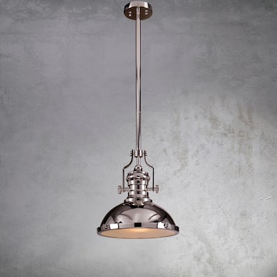 CraftHome 1-Light 13" Modern Industrial Single Dome Pendant Light
