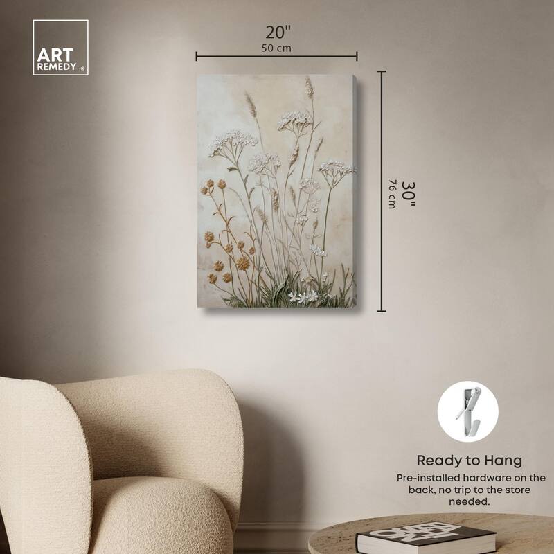 Plaster Petal Panorama Canvas by Art Remedy, Gallery Wrapped