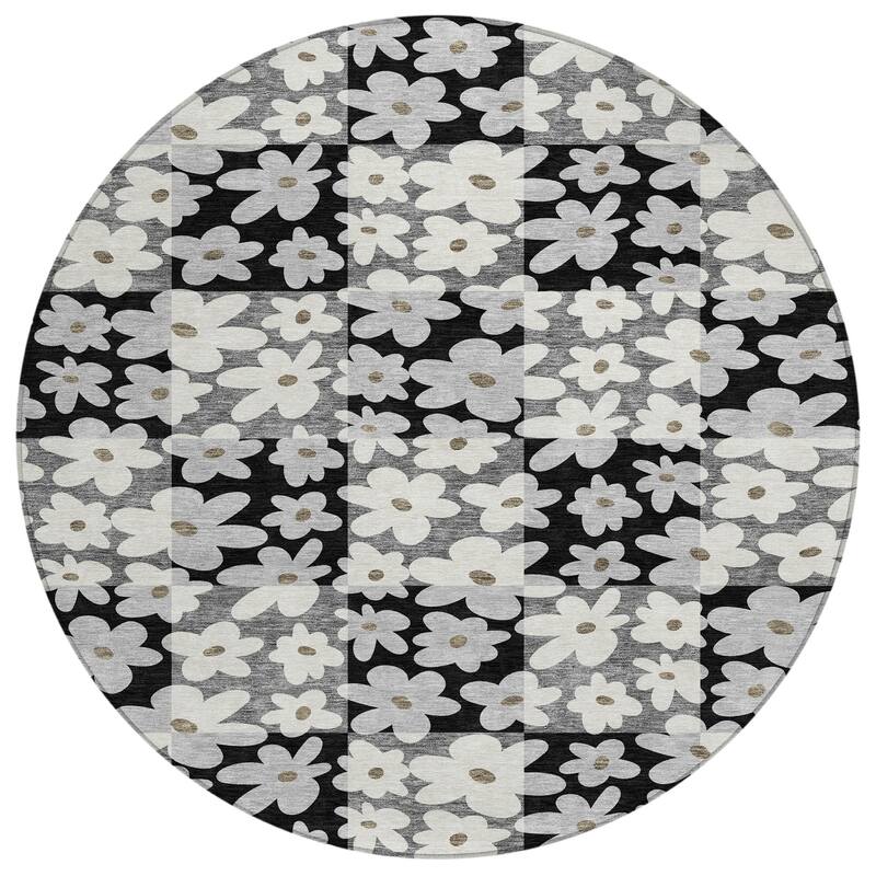Machine Washable Indoor/ Outdoor Floral Krissy Chantille Rug