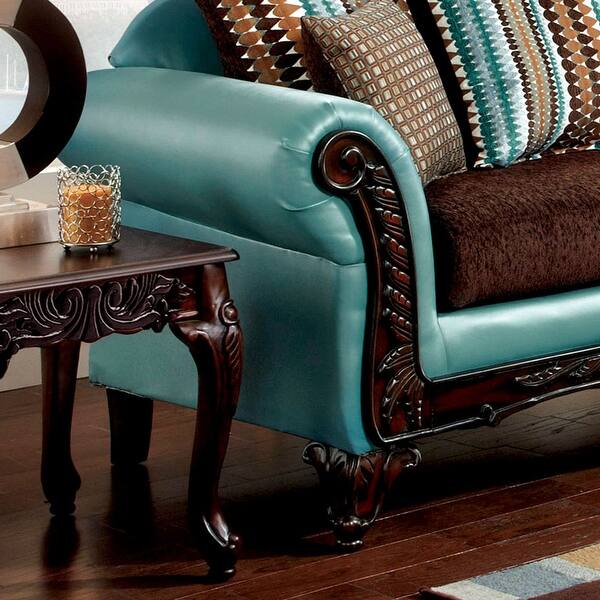 Furniture Of America Simm Traditional Blue Faux Leather Sofa On Sale Overstock 29660204 Our ancestors used leather to protect themselves from the elements. furniture of america