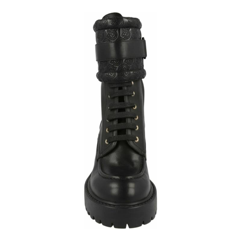 Ferragamo Shiraz Leather Combat Boots