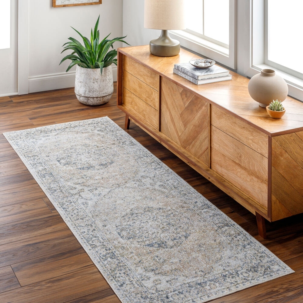 Livabliss Traditional Lillian Medallion Washable Area Rug.