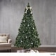preview thumbnail 10 of 13, 9-ft Faux Cashmere Pine, Spruce Pre-Lit/Unlit Artificial Christmas Tree with Snowy Branches Pinecones by Christopher Knight Home