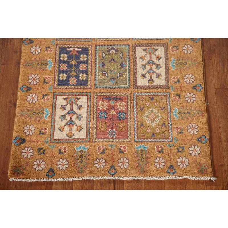 Garden Design Kazak Oriental Accent Rug Handmade Wool Carpet - 2'8"x 4'3"