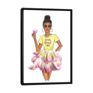 iCanvas "Resting Brunch Face" by Rongrong DeVoe Framed