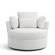 preview thumbnail 89 of 198, 41" W Oversized Accent Barrel Swivel Chair with Moon Storage Ottoman