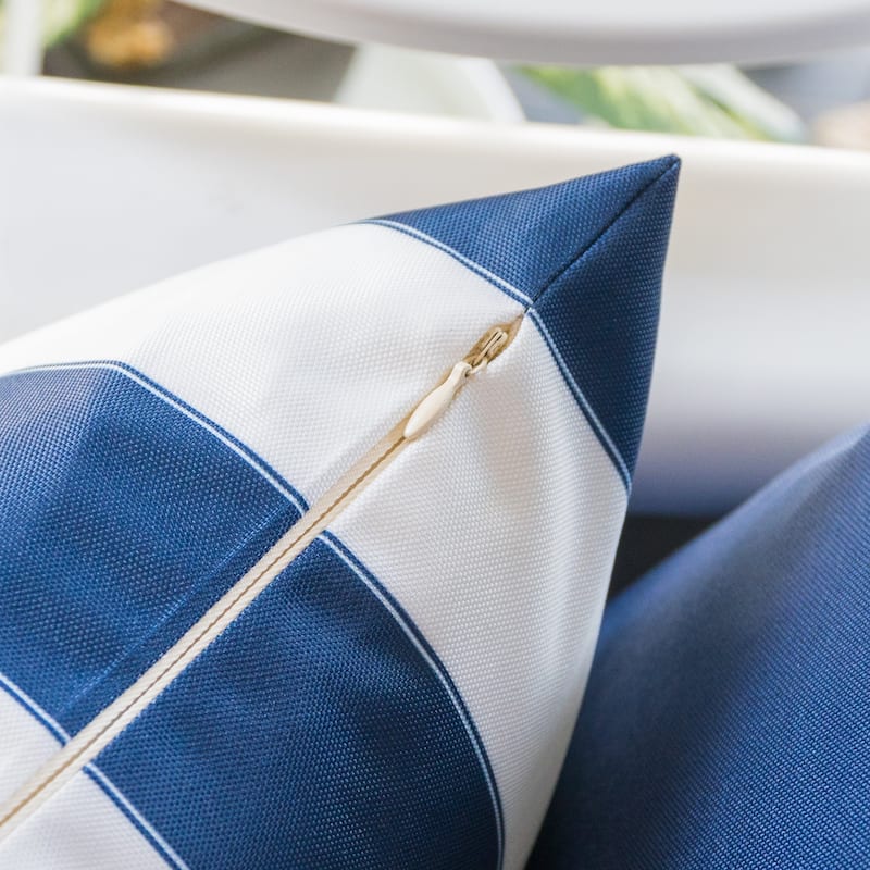 Olivia Striped Outdoor Throw Pillow