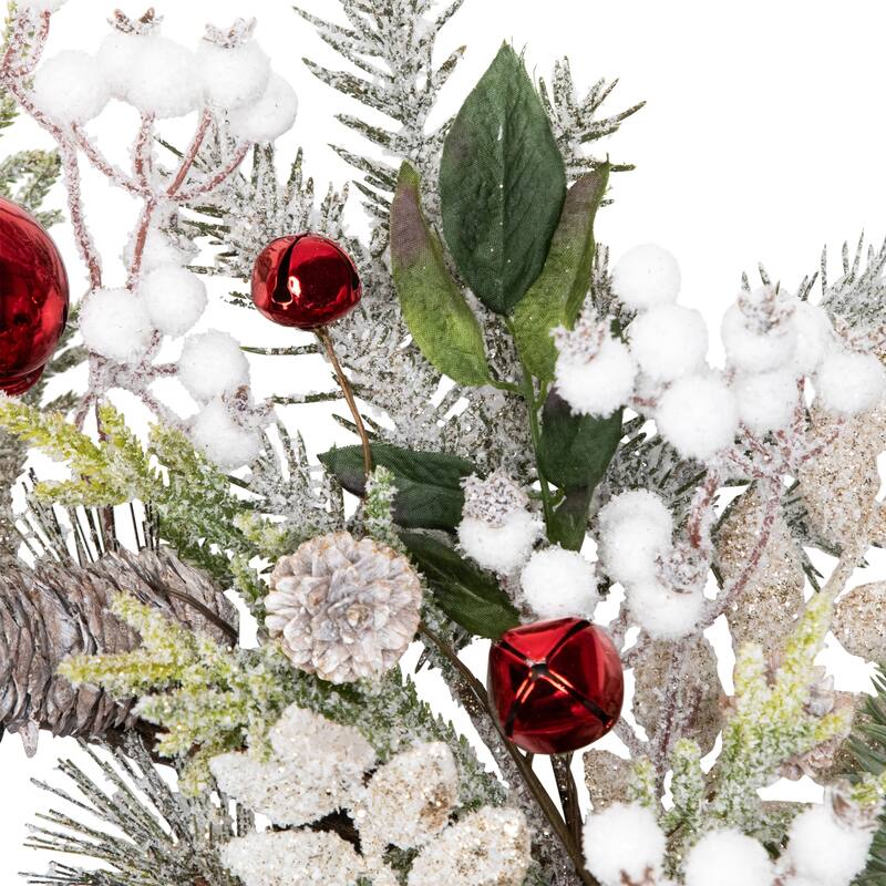 Frosted Pinecones and Berries Artificial Christmas Wreath - 24" - Unlit