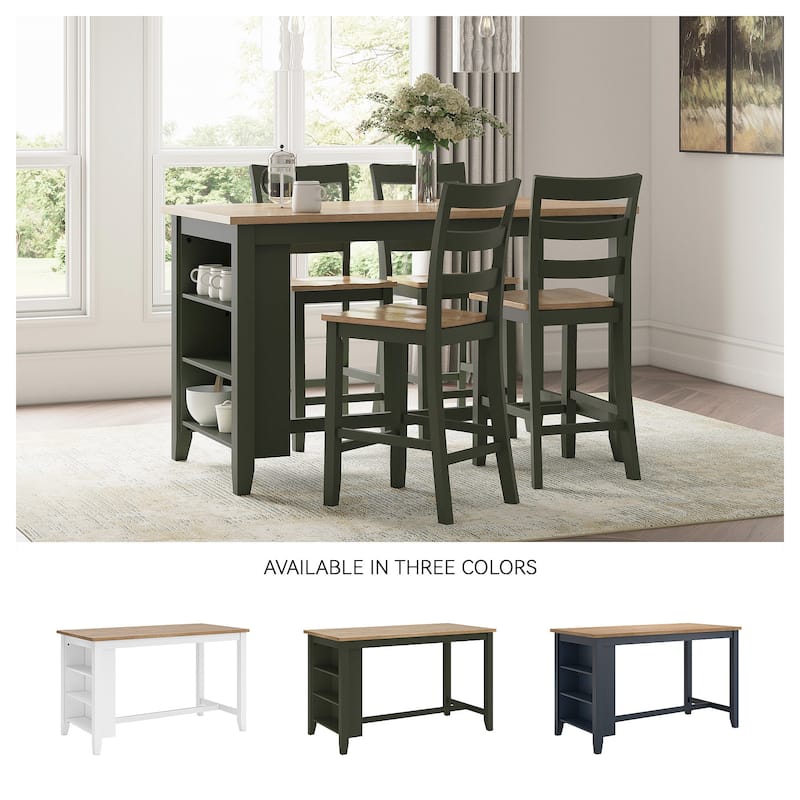 Signature Design by Ashley Gesthaven Counter Height Dining Table - 60" W x 30" D x 36" H