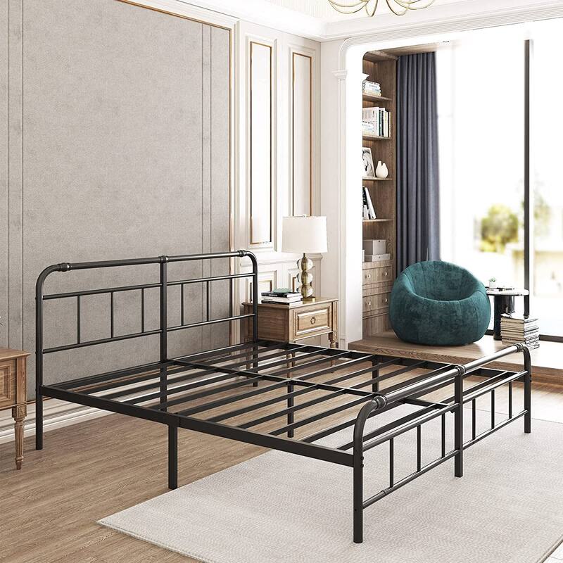 Heavy Duty Metal Platform Steel Slat Mattress Foundation