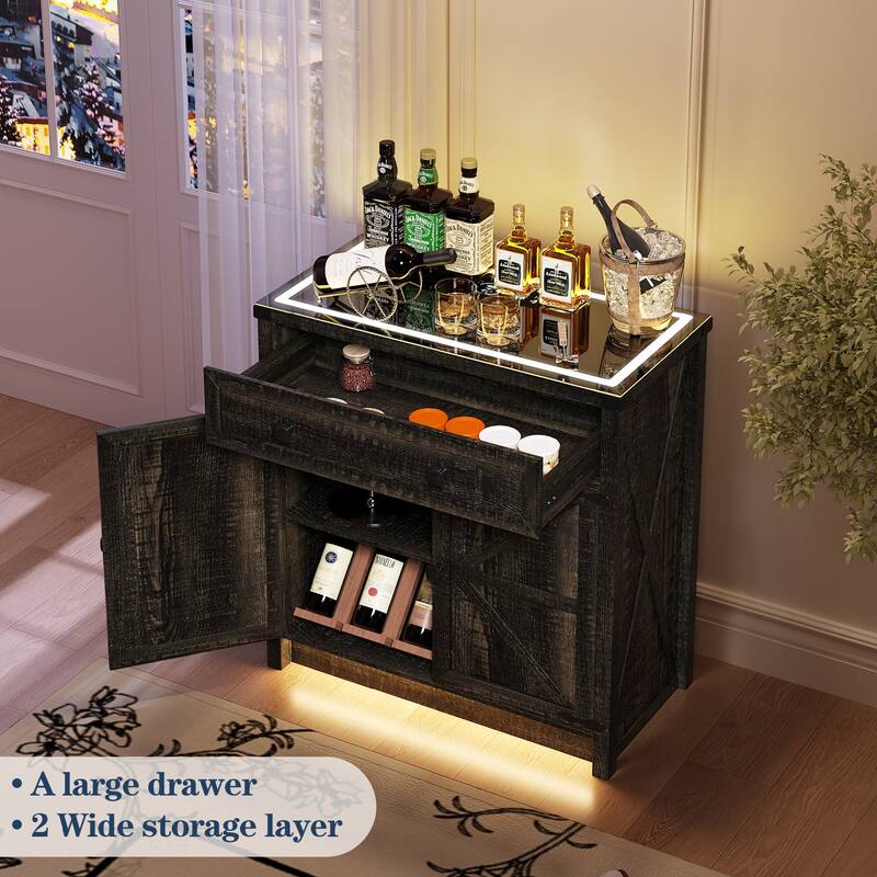 31.5" Wide Sideboard With Led Light