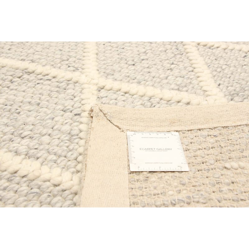 ECARPETGALLERY Braid weave Sienna Cream Wool Rug - 4'11 x 7'11