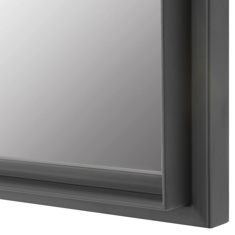 Warehouse Square Window Wall Mirror - 39.25" - Black