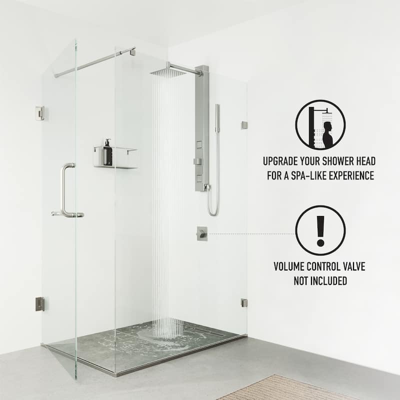 VIGO Orchid 39" H x 4" W 2-Jet Retro Shower Panel with Square Shower Head