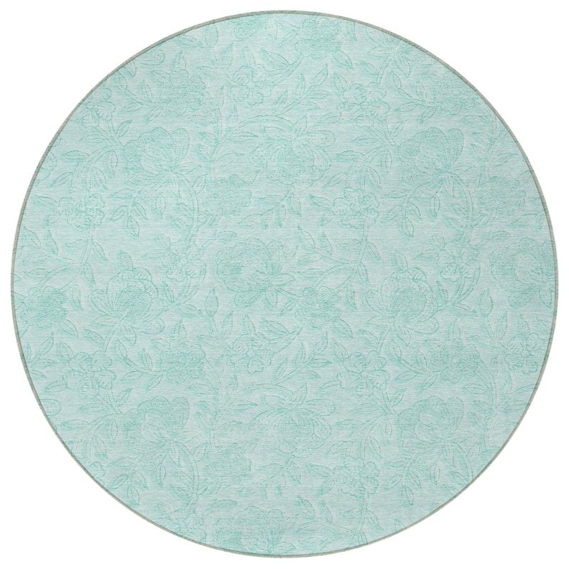 HomeRoots Floral Transitional Rectangle Outdoor Rug