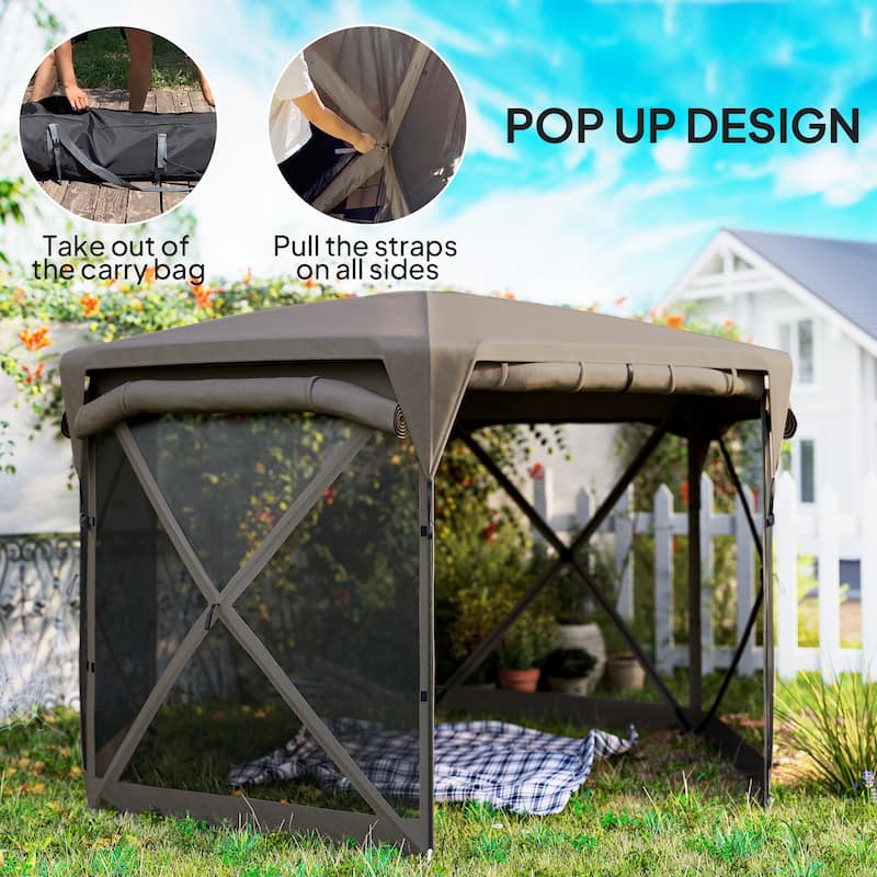 Oxford Fabric Pop-Up Gazebo Tent for 10-12 Persons