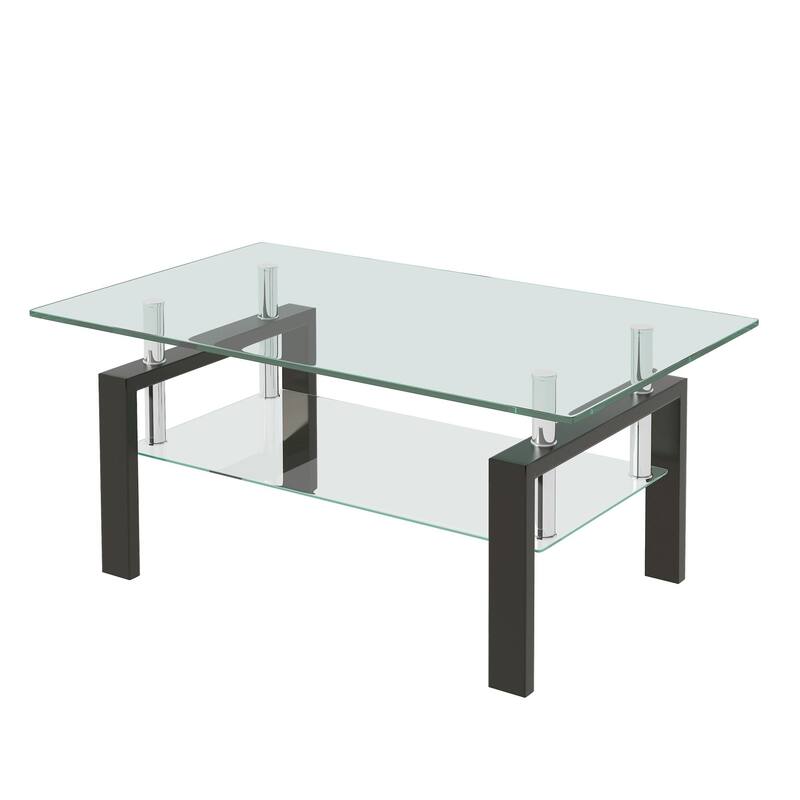 2-Layers Tempered Glass Coffee Table