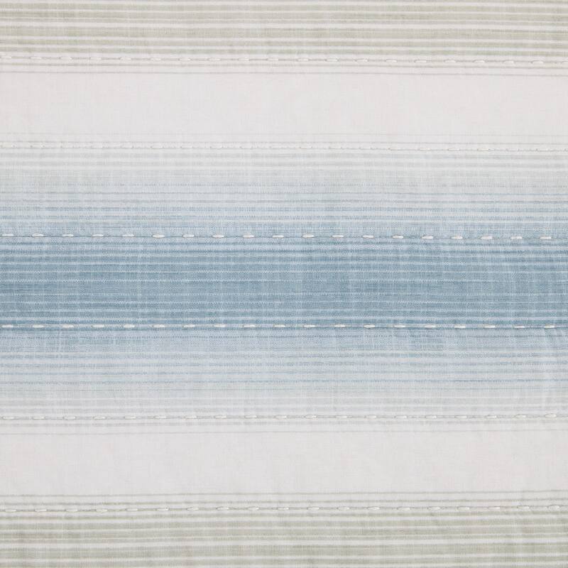 Tommy Bahama Prima Island Stripe Blue Cotton Reversible Quilt Set
