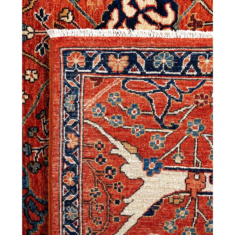 Serapi One-of-a-Kind Hand-Knotted Area Rug - Orange - 9' 10" x 13' 10"