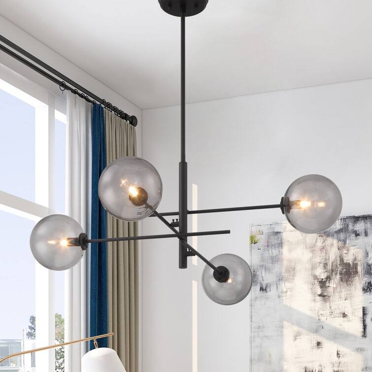 Caucy 4-Light Sputnik Modern Chandelier-UL - 32 inches