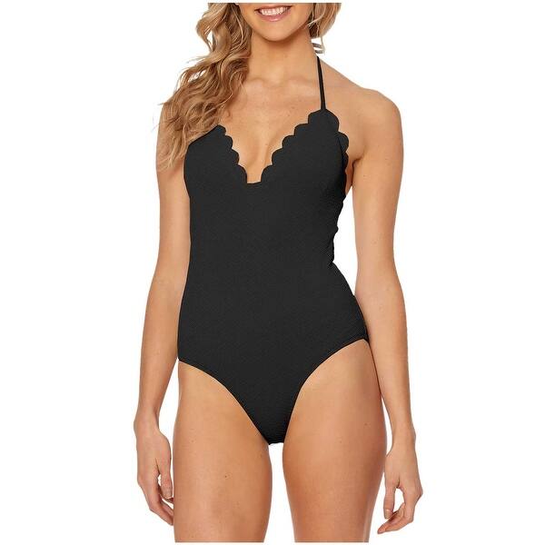 Shop Jessica Simpson Womens Scalloped Edge Textured One Piece