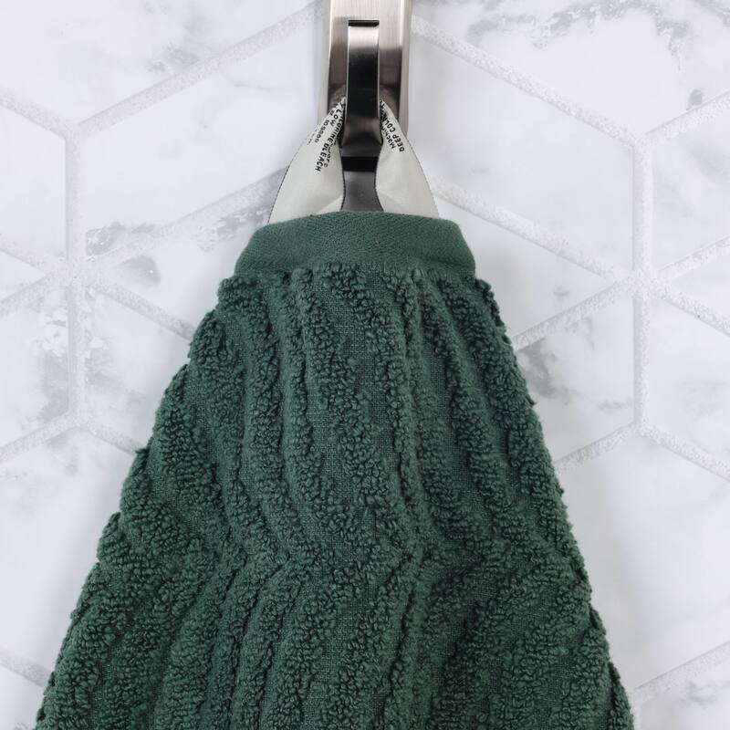Superior Chevron Zero Twist Cotton Face Towel Washcloth Set of 12