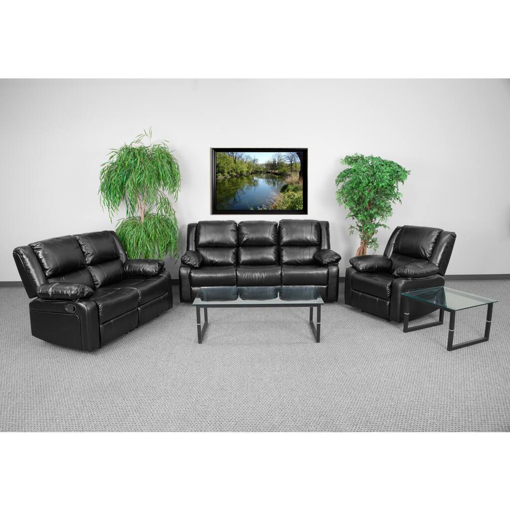 Reclining Sofa Set - 36" - 77"W x 35" - 64"D x 38"H