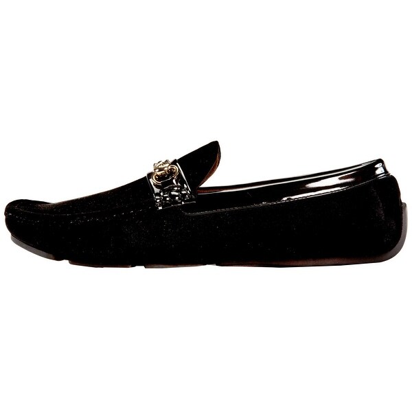 mens black smoking slippers