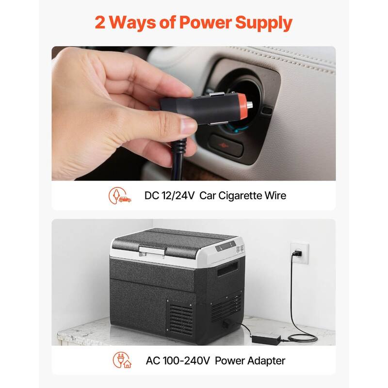 Portable 31.7 QT Car Refrigerator Freezer for Outdoor Adventures - Multi