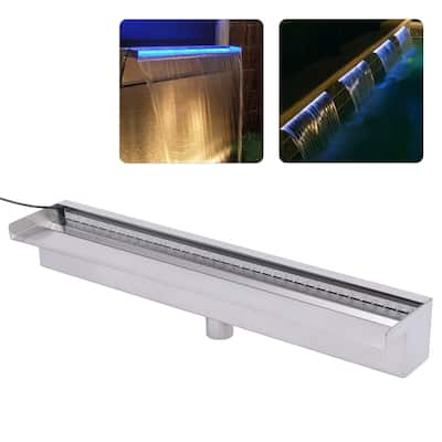 Pool Fountain Stainless Steel Waterfall Garden Outdoor