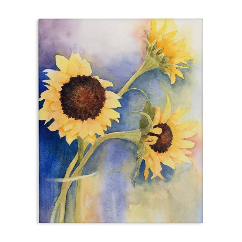 Stupell Sunflower Trio in Vase Canvas Wall Art Design By Stephanie Fielden - 36 x 48