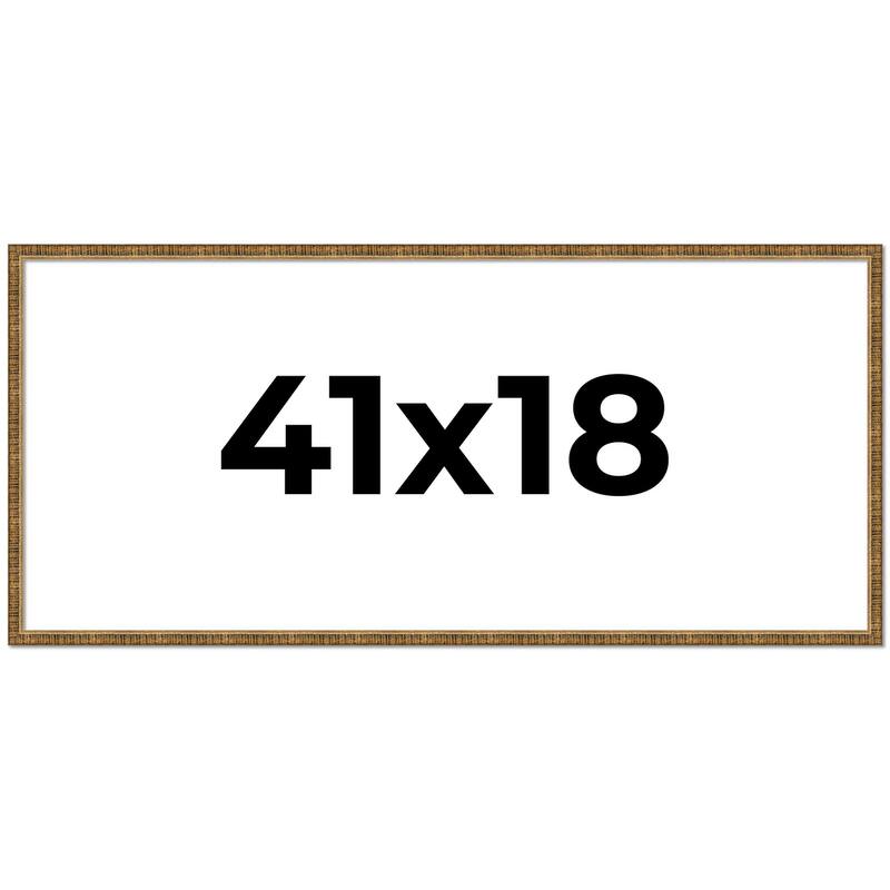 41x18 Frame Gold Solid Wood Picture Frame - Complete Modern Photo