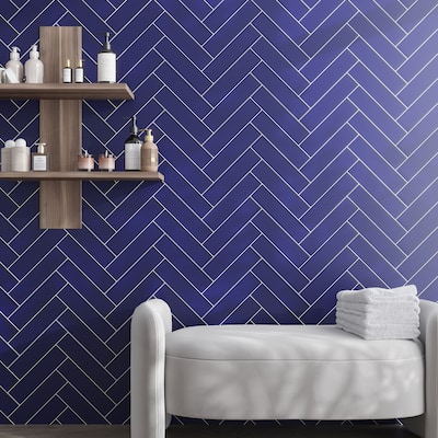 Apollo tile 3" x 12" Colorway Matte Cobalt Blue Glass Tile (5 sq ft/case) - 20 Pack