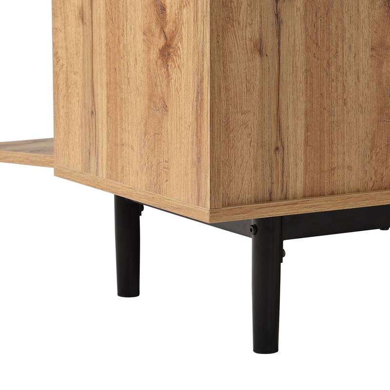Modern TV Stand for 80'' TV with 3 Doors