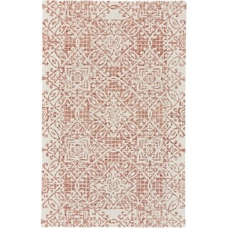 Rust Diamond Rug Grand Bazaar Global Handmade Cotton Area Rug | Overstock.com