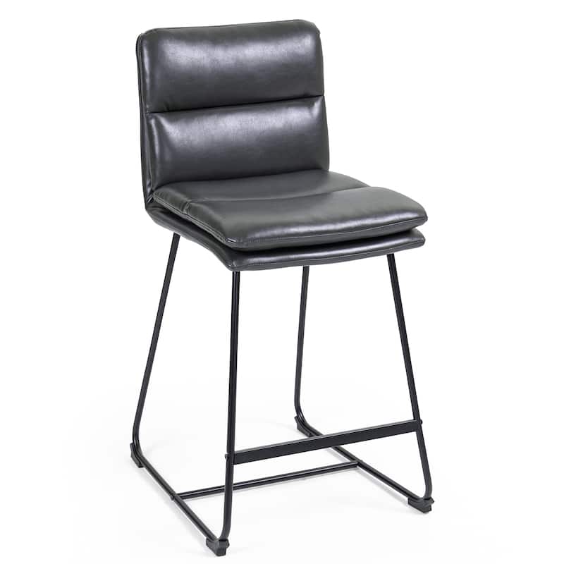 Set of 2 Aulani Upholstered Metal Frame Counter Stool