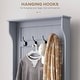 preview thumbnail 5 of 33, HOMCOM 28" 3-In-1 Entryway Hall Tree with Storage Bench, Coat Rack with Four Hooks and Shoe Storage, Gray