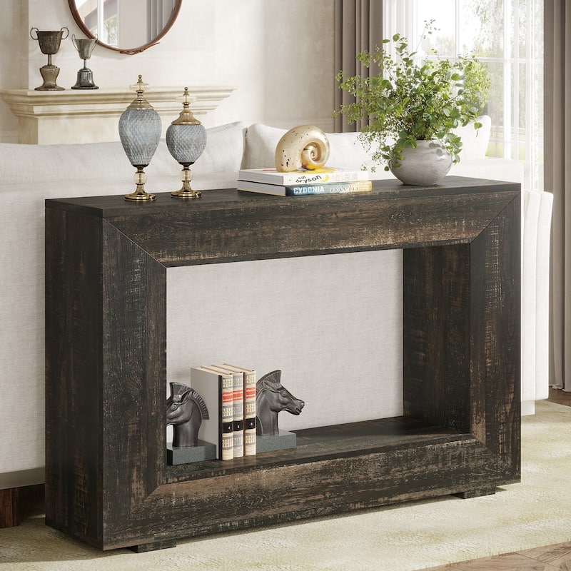 47 Inches Narrow Wood Console Table with Storage - 47.24" W x 29.1" H x 11.81" D
