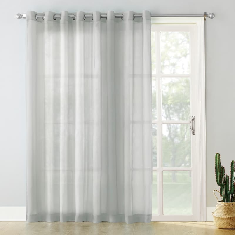 No. 918 Emily Voile Sheer Grommet Sliding Patio Door Curtain Panel, Single Panel
