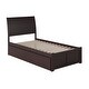 preview thumbnail 4 of 5, Portland Twin XL Platform Bed with Footboard and 2 Drawers in Espresso