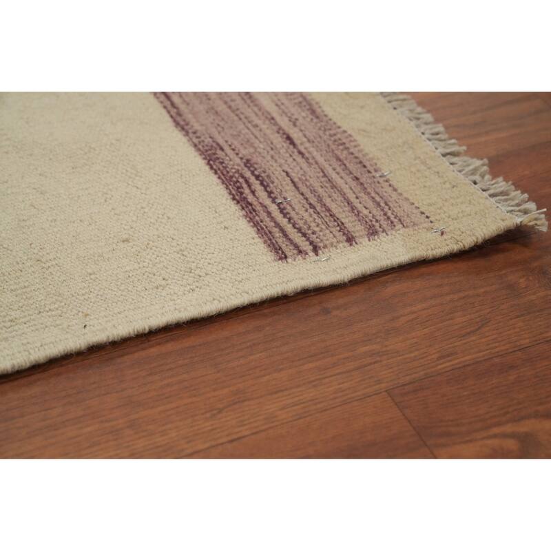 Hand Woven Oriental 100% Wool Carpet Southwestern Modern Multi-Colored Kilim Area Rug - 10' 1'' X 6' 5''