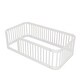 preview thumbnail 5 of 5, Wood Bed Frame in Twin Size Featuring a Wooden Fence, Designed for Floor Placement