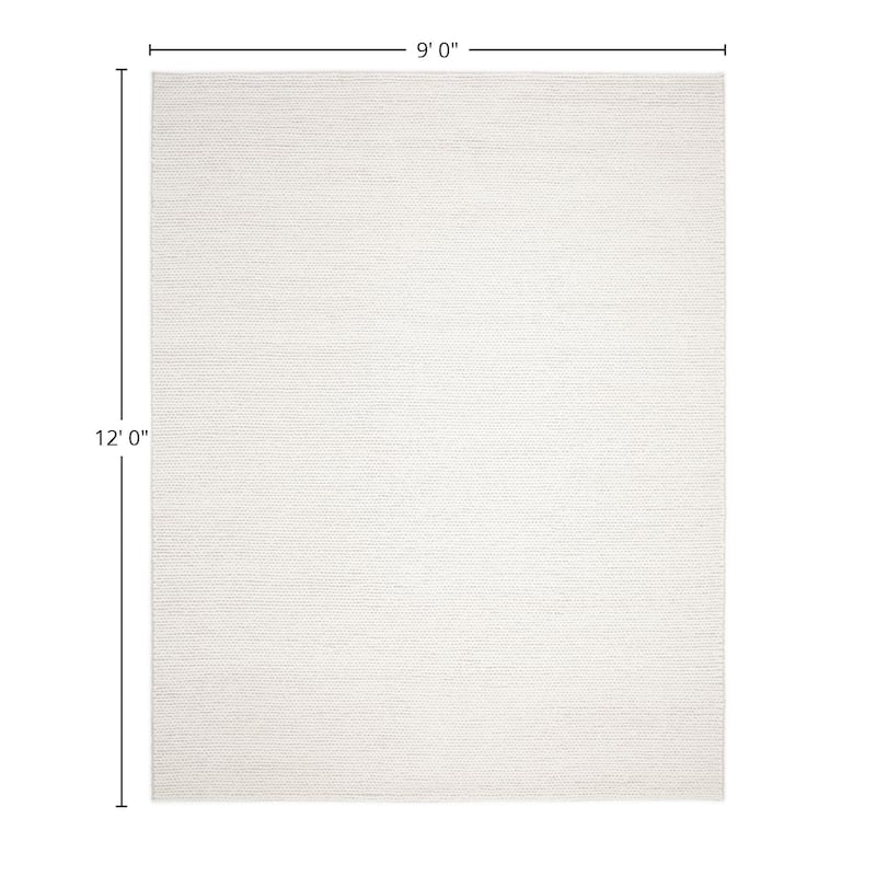 Overton Handmade Modern Contemporary Solid Area Rug