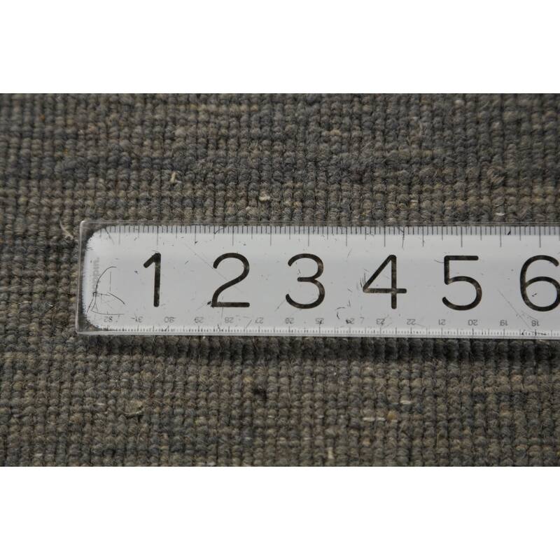 Gray & Beige Modern Gabbeh Oriental Area Rug Hand-Knotted Wool Carpet - 6'7" x 9'3"